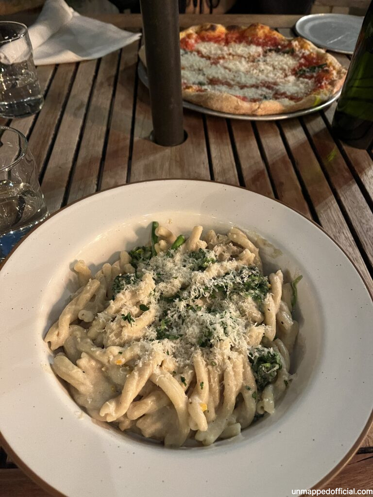 vegan pasta from Donna Jean restaurant in San Diego