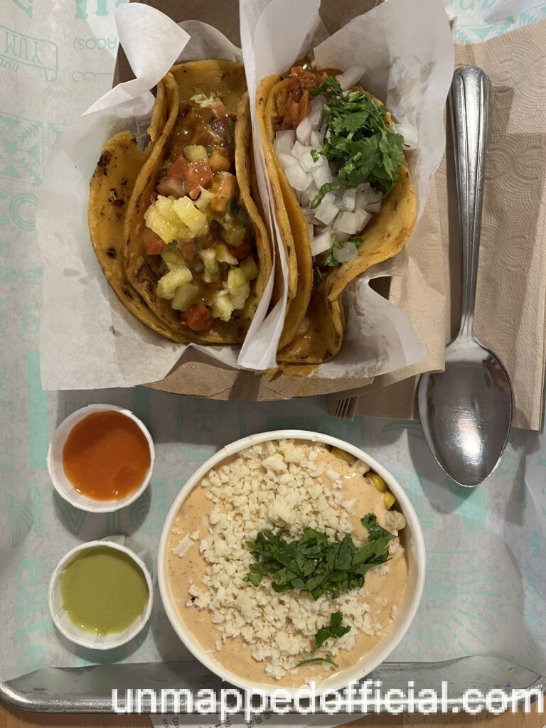 Tacos from Tacotarian restaurant in San Diego