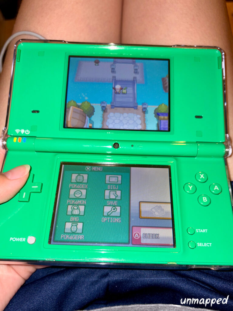 playing ds game pokemon on nintendo ds