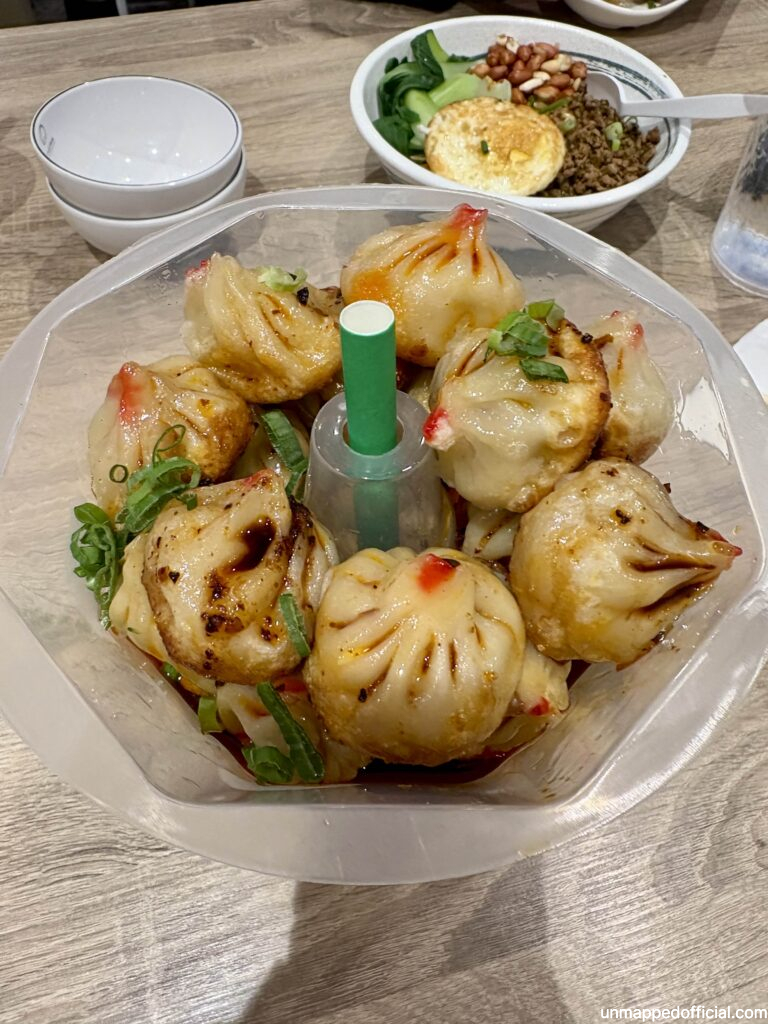 drink and bun combo from mini pan fried bun