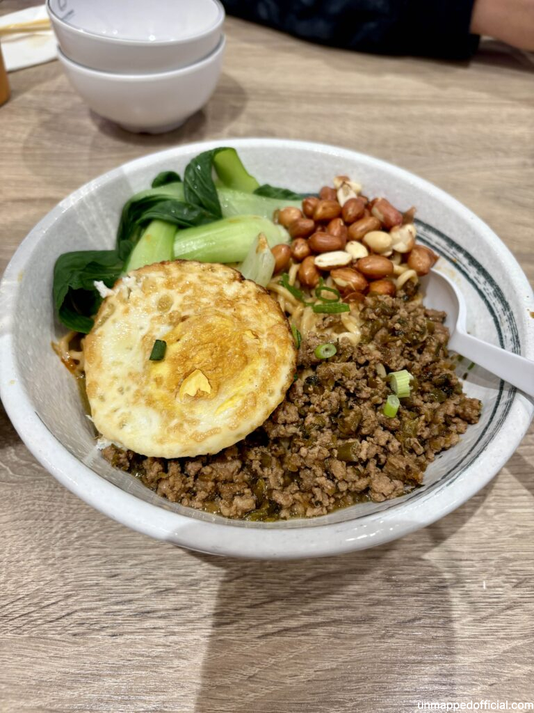 dan dan noodles from mini pan fried bun
