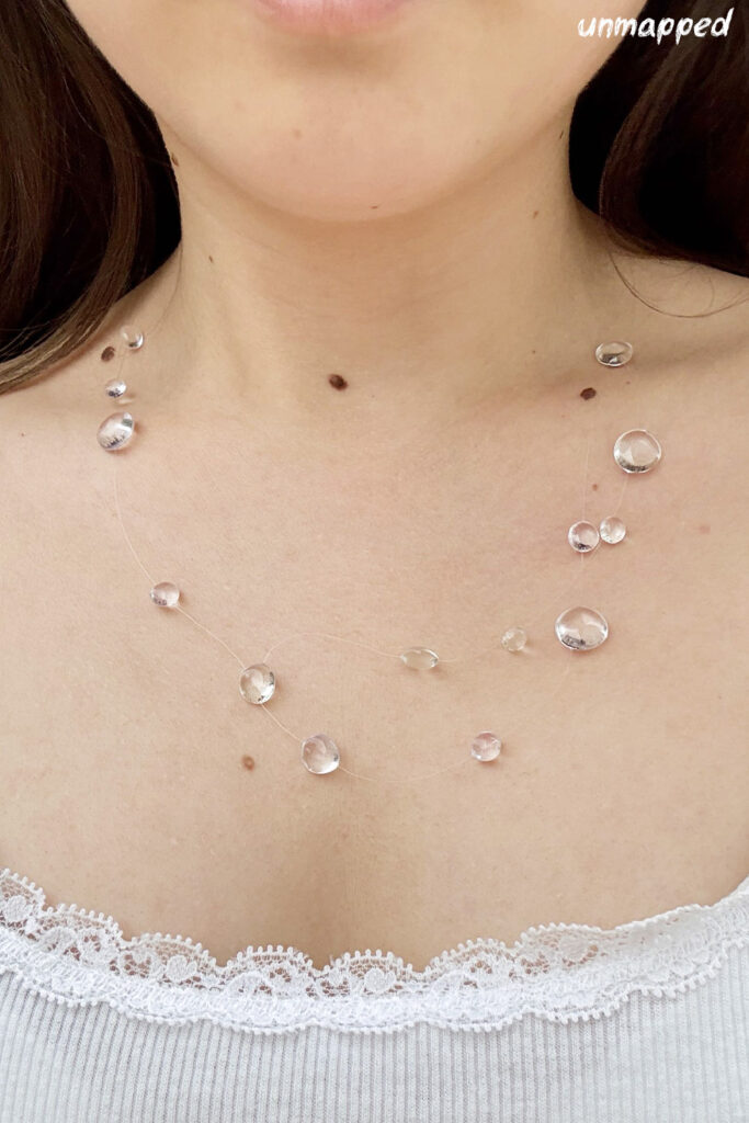 raindrop necklace finished product