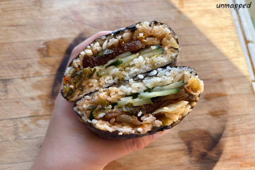 cross section of onigirazu