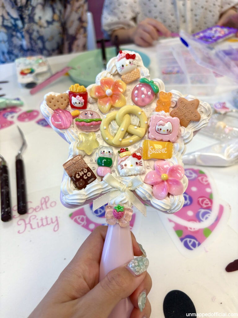 finished decorating decoden project with cute charms