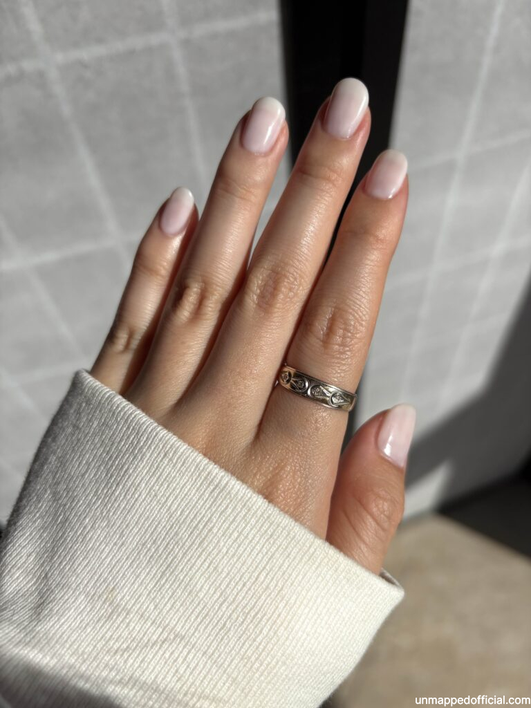 sheer milky white nails trend