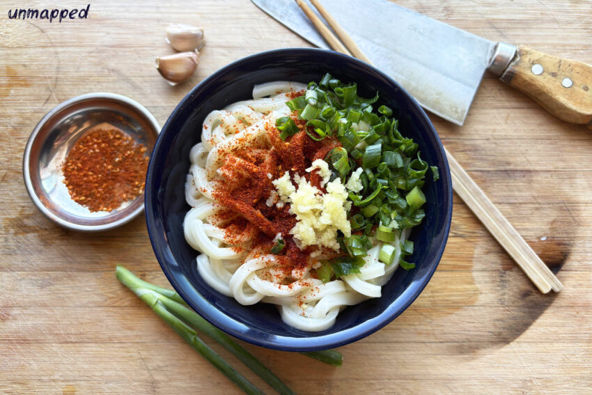oil spill udon noodles recipe feature image