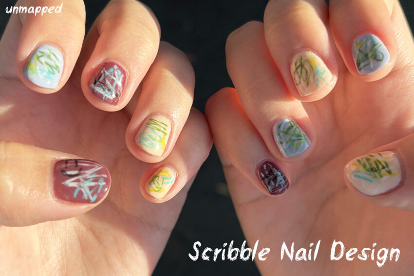 scribble nail design tutorial