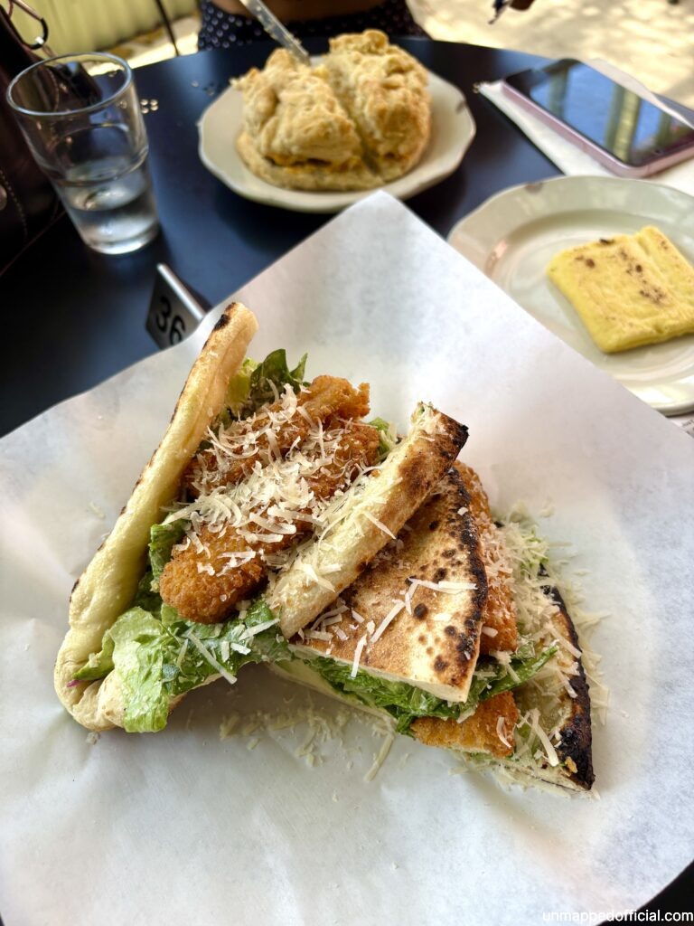 chicken caesar salad sandwichn from just what i kneaded cafe in LA
