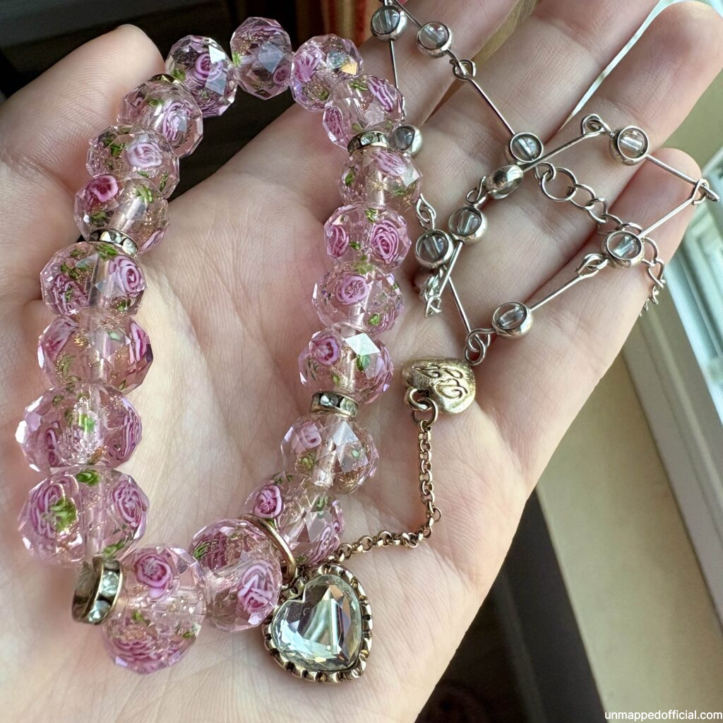 bracelet and anklet from thrift store