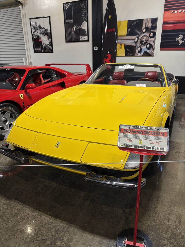 Cher's yellow ferrari